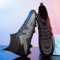 Miniatyrbild 5 av 5: Fotbollsskor för män Halkfria fotbollsskor Klossar Gräs Fotbollssneakers Yjck15-1 Black 34