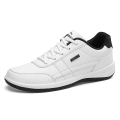 Miniatyrbild 1 av 5: Läder Herrskor Sneakers Trend Casual Italiensk Andas Fritid Herr Sneakers Halkfria skor Herr Vulkaniserade skor White 41