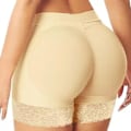 Miniatyrbild 2 av 5: Kvinnors Butt Lifter Underkläder Spets Boyshort Enhancer Trosor BEIGE L