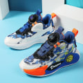 Miniatyrbild 4 av 5: Basketskor för pojkar Mode Halkfria sneakers Sportskor som andas 3B2301 Blue 39