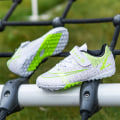 Miniatyrbild 4 av 5: Fotbollsskor för pojkar Halkfria fotbollsskor Klossar Gräs Fotbollssneakers Yj2026 White 32
