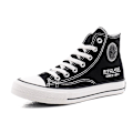 Miniatyrbild 1 av 5: Herr Dam Canvas Skor Casual High Top Andas Sportskor Yj7900 BlackWhite 43