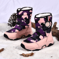 Miniatyrbild 5 av 5: Vintersnöskor för barn Varma ankelstövlar Halkskydd Pojkar Flickor Vinterskor 118 PinkPurple 31