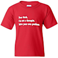 Miniatyrbild 1 av 2: Kära matematik Jag är inte en terapeut Lös dina egna problem T-shirt för ungdomar för barn S