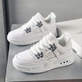 Miniatyrbild 2 av 5: Barn Sneakers Andas Pojkar Flickor Skateboard Skor Löparskor Yj999 White 34