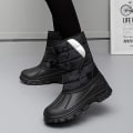 Miniatyrbild 4 av 5: Herr Dam Vinterstövlar Snow Boot Plysch Varma Skor Vattentät Boot 2113S Black 40
