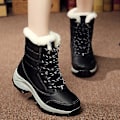 Miniatyrbild 5 av 5: Dam Vinterstövlar Snow Boot Plysch Varma Skor Vattentät Boot 1617 Black 41