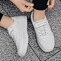 Miniatyrbild 5 av 5: Pojkar Sneakers Andas Flickor Skateboard Skor Löparskor 3D9877 White 40
