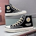Miniatyrbild 3 av 5: Herr Dam Canvas Skor Casual High Top Andas Sportskor Yj7900 BlackBrown 41