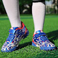 Miniatyrbild 5 av 5: Fotbollsskor för barn Halkfria fotbollsskor Klossar Gräs Fotbollssneakers Yj2259 Blue 33