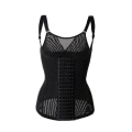 Miniatyrbild 1 av 5: Waist trainer Kroppskorsett Dam Magkontroll Shapewear Midjeformare Väst Slimming Underkläder Bodysuits Body Shaper Bälte gördel,svart L