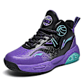 Miniatyrbild 1 av 5: Basketskor för barn Mode Pojkar Flickor Sneakers Andas Sportskor 2210 BlackPurple 34