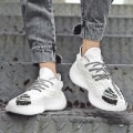 Miniatyrbild 3 av 5: Herr Dam Sneakers Andas löparskor Mode Sportskor Yj8607-1 WhiteBlack 42