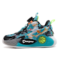 Miniatyrbild 2 av 5: Basketskor för pojkar Mode Halkfria sneakers Sportskor som andas 3B2301 Green 34