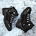 Miniatyrbild 2 av 4: Vandringsskor för män Mid-Top Varm fleece bomullsskor Fr9055 Black 45