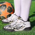 Miniatyrbild 5 av 5: Fotbollsskor för barn Halkfria fotbollsskor Klossar Gräs Fotbollssneakers Yj2259 White 34