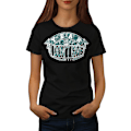 Miniatyrbild 1 av 3: I Dont Give A Sht Slogan Blackt-shirt för kvinnor M
