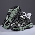 Miniatyrbild 2 av 5: Pojkar Flickor Vandringsskor Andas Sneakers Halkfria vinterskor för barn 1205 Green 34