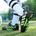 Miniatyrbild 4 av 5: Fotbollsskor för barn Halkfria fotbollsskor Klossar Gräs Fotbollssneakers 692Y Black 33