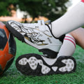 Miniatyrbild 4 av 5: Fotbollsskor för barn Halkfria fotbollsskor Klossar Gräs Fotbollssneakers Yj2259 White 32