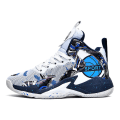 Miniatyrbild 1 av 5: Barn Basketskor Andas Sneakers Pojkar Flickor Sportskor Yj8768 WhiteBlue 35