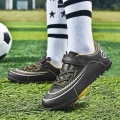Miniatyrbild 3 av 4: Fotbollsskor för pojkar Halkfria fotbollsskor Klossar Gräs Fotbollssneakers Yj6192 Black 32