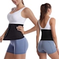Miniatyrbild 3 av 4: Bastu Korsett Waist trainer Pärmar Shapers Slimming Bälte Underkläder Mage Slida Kroppar För Kvinnor Body Shaper Shapewear,blå 01
