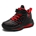 Miniatyrbild 1 av 5: Pojkar Flickor Basketskor Barn Sneakers Andas Sportskor 5088 BlackRed 36
