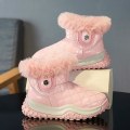 Miniatyrbild 2 av 5: Pojkar Flickor Snöstövlar Vinterstövlar Ankelstövlar Barnstövlar Varm päls Anti-halk 2KK2117 Pink 39