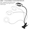 Miniatyrbild 3 av 3: Lampor 12W LED USB Clip Lamp Läsa Sovrum Skrivbordslampa Svart Clamp Eye Protection Book Light