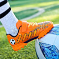 Miniatyrbild 3 av 5: Fotbollsskor för barn Halkfria fotbollsskor Klossar Gräs Fotbollssneakers 692Y Orange 39