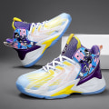 Miniatyrbild 2 av 5: Basketskor för barn Mode Halkfria sneakers Sportskor som andas 6969 WhitePurple 32