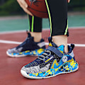 Miniatyrbild 5 av 5: Basketskor för barn Mode Pojkar Flickor Sneakers Andas Sportskor 2202 Blue 34