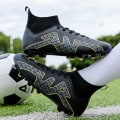 Miniatyrbild 2 av 5: Fotbollsskor för män Halkfria fotbollsskor Klossar Gräs Fotbollssneakers Yjck15-1 Black 38