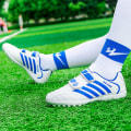 Miniatyrbild 5 av 5: Pojkar Fotbollsskor Utomhussport Spikes Träning Fotbollsskor Sport Sneakers 167 White 31