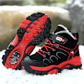 Miniatyrbild 2 av 5: Pojkar Snow Boots Vinter Vattentät Antisladd Stövlar Vandring Outdoor Skor För Barn X888 BlackRed 31