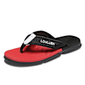 Miniatyrbild 1 av 4: Herrtofflor Sommarmodeskor Halkfria strandsandaler l-226 BlackRed 43