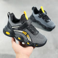 Miniatyrbild 4 av 5: Barn Sneakers Andas löparskor Mode Pojkar Flickor Sportskor 3A670 BlackYellow 38