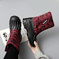 Miniatyrbild 4 av 5: Herr Dam Vinterstövlar Snow Boot Plysch Varma Skor Vattentät Boot 2113S Red 41