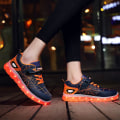 Miniatyrbild 5 av 5: Barnsneakers Led Flash Skor Mode löparskor 807 DarkBlue 34
