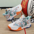 Miniatyrbild 2 av 5: Basketskor för barn Mode Pojkar Flickor Sneakers Sportskor som andas 2Lh839 WhiteOrange 36