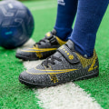 Miniatyrbild 5 av 5: Fotbollsskor för barn Halkfria fotbollsskor Klossar Gräs Fotbollssneakers Yj2026 Black 39