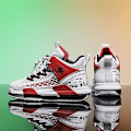 Miniatyrbild 2 av 4: Barn Basketskor Andas Sneakers Pojkar Flickor Sportskor Yjf35 White 34