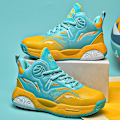 Miniatyrbild 3 av 5: Basketskor för barn Mode Pojkar Flickor Sneakers Andas Sportskor 2210 YellowGreen 34
