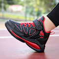 Miniatyrbild 4 av 5: Pojkar Flickor Basketskor Barn Sneakers Andas Sportskor 5088 BlackRed 34