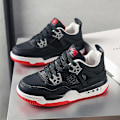 Miniatyrbild 2 av 5: Barn Sneakers Andas Pojkar Flickor Skateboard Skor Löparskor Yj999 BlackRed 34