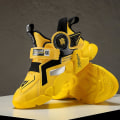 Miniatyrbild 4 av 5: Pojkar Flickor Sneakers Andas löparskor Mode Sportskor 3A319 Yellow 39