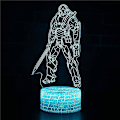 Miniatyrbild 1 av 5: 3D Illusion lampa 7 färger Optical Change Touch Light USB och fjärrkontroll Art Deco gör en romantisk