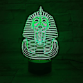 Miniatyrbild 2 av 2: Egyptisk Man Farao 3d Led Nattljus Sovrum Bordslampa Färg ändras