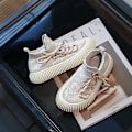 Miniatyrbild 3 av 5: Sneakers för barn Andas löparskor Mode Pojkar Flickor Sportskor 2Lk8-2 Beige 34
